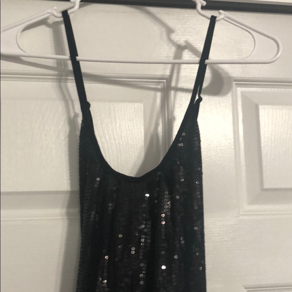 Black sequin dress tight on the bottom
